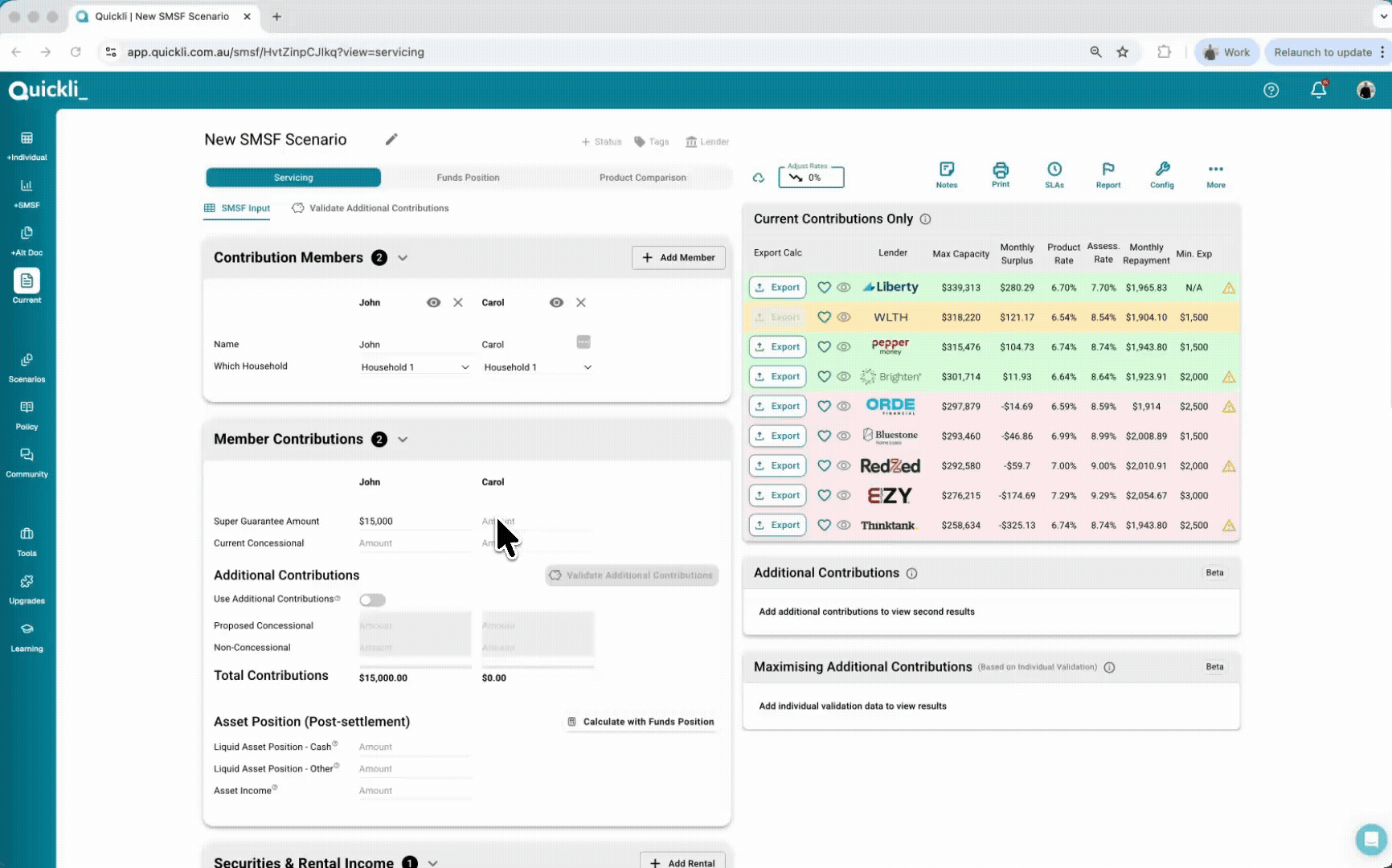 SMSF Serviceability Tool demo